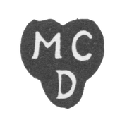 Клеймо мастера Дюбюлон Мартин Шарль - Ленинград - инициалы "MCD"