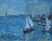 Черногория. Картон, масло. 28 х 36 см