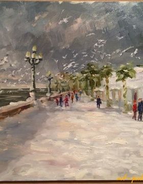 купить "Ялта. Зима" Масло, холст 