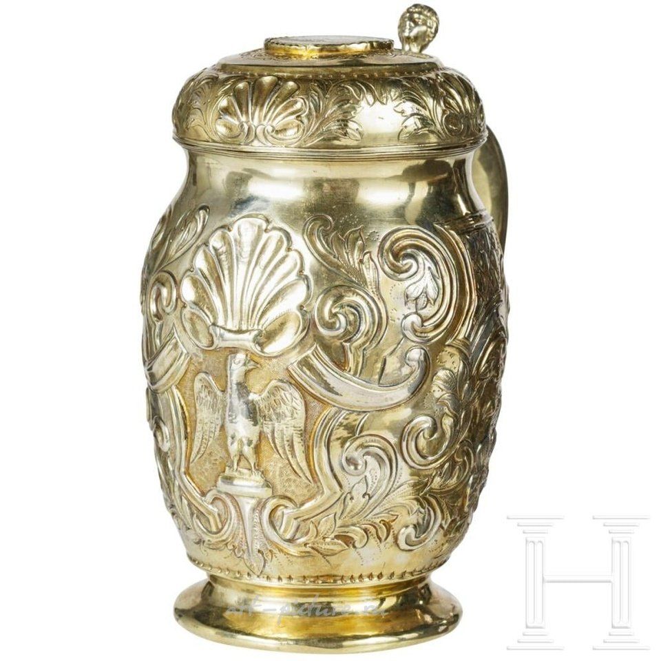 Русское серебро , Русская большая серебряная позолоченная кружка