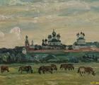 Статуэтка Монастырь. Картон, масло…