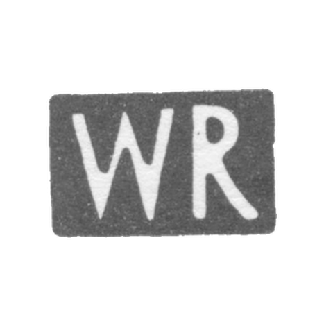 Клеймо мастера Рейнхард Вильгельм - Таллин - инициалы "WR" - 1858 г.
