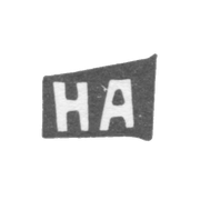 Клеймо мастера Антонов Назар Яковлев - с. Красное - инициалы "НА" - 1898 г.