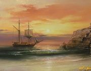 тихий вечер холст/масло 