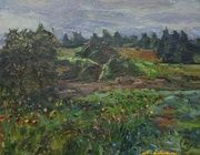 Конец лета. Картон, масло. 23 х 29 см