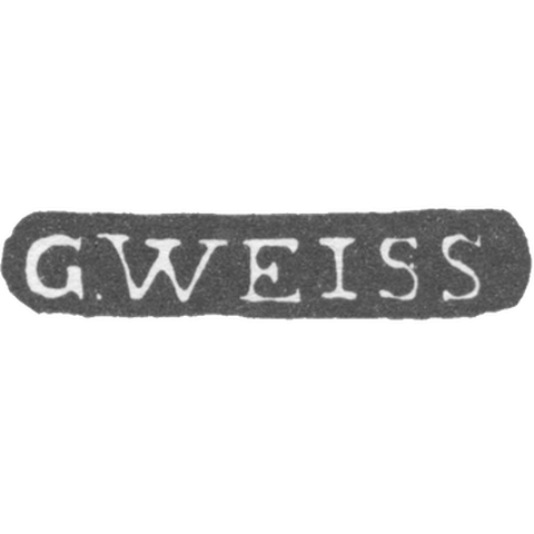 Клеймо мастера Вейс Густав - Ленинград - инициалы "G.WEISS" - 1782-1791 гг.