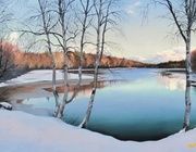 Начало марта масло, холст 