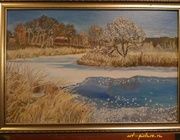 Февраль-март масло, холст на картоне 