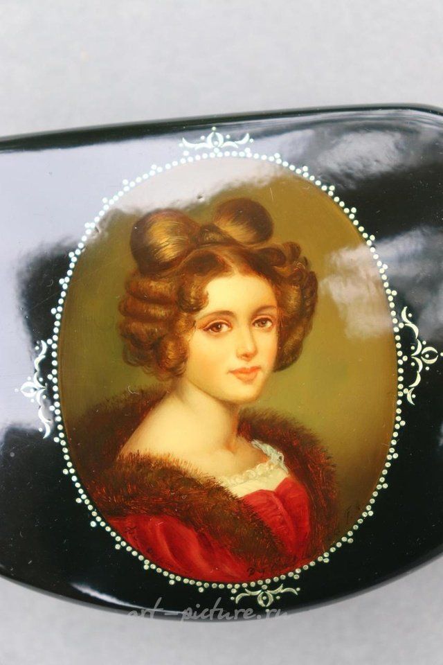 Russian silver , Natalya Pushkina Goncharova, Russian lacquer hand-painted miniature artist...