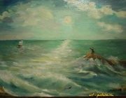 Море.Ожидание. масло,холст 