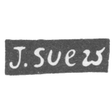 Клеймо мастера Зуев Иван Матвеев - Вологда - инициалы "J.SUEW" - 1816 гг.