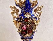 Ваза амфорообразная со скульптурными деталями. Попов. 1850—1860-е гг.