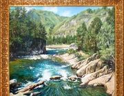 Горный поток. Алтай масло, холст 