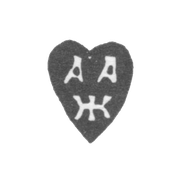 Клеймо мастера Жданов Алексей Авдеев - Москва - инициалы "АА Ж" - 1723-1735 гг.