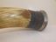 Drinking horn with white metal mounts and niello decoration...