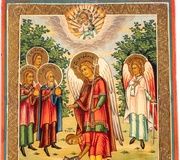 Редкая и датированная икона с изображением Архангела Рафаила.