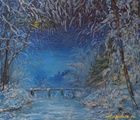 купить зимняя ночь масло, холст 