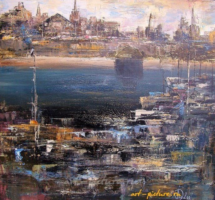Города.Порты.Аэропорты масло,холст