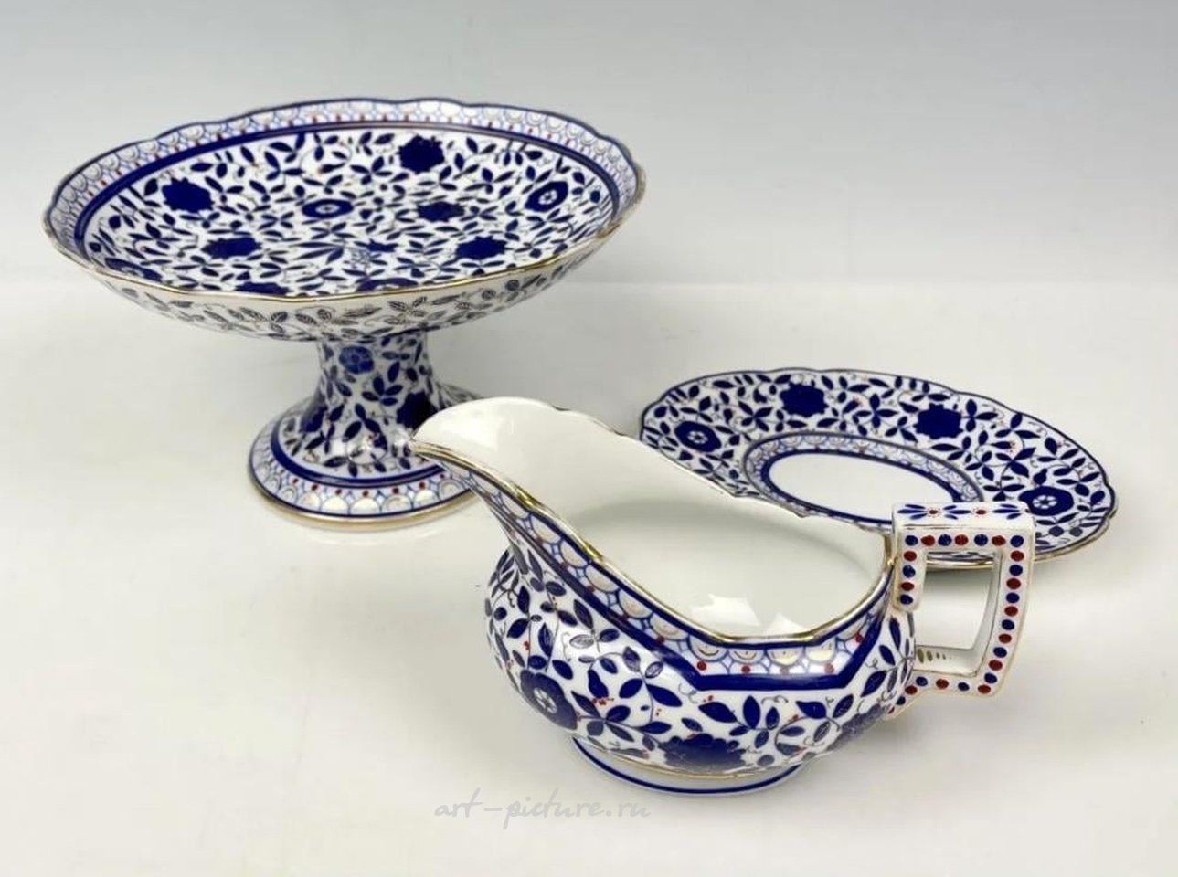 Royal Vienna , Фарфоровая посуда Royal Vienna, 3 предмета, 1880 год, хорошее состояние