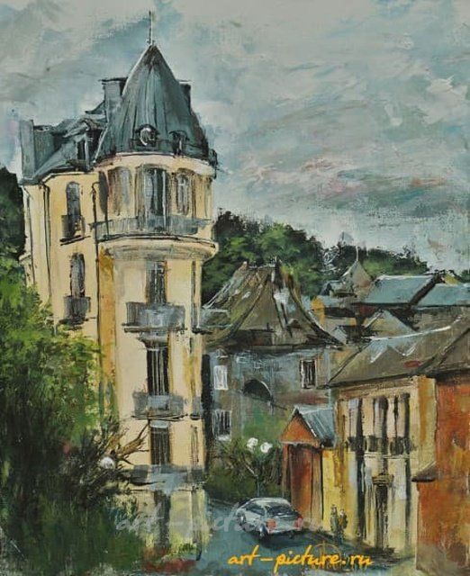 Французский Ля-Бурбуль акрил,холст