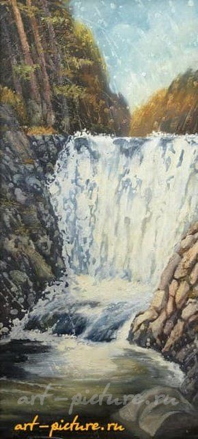 Водопад масло, холст