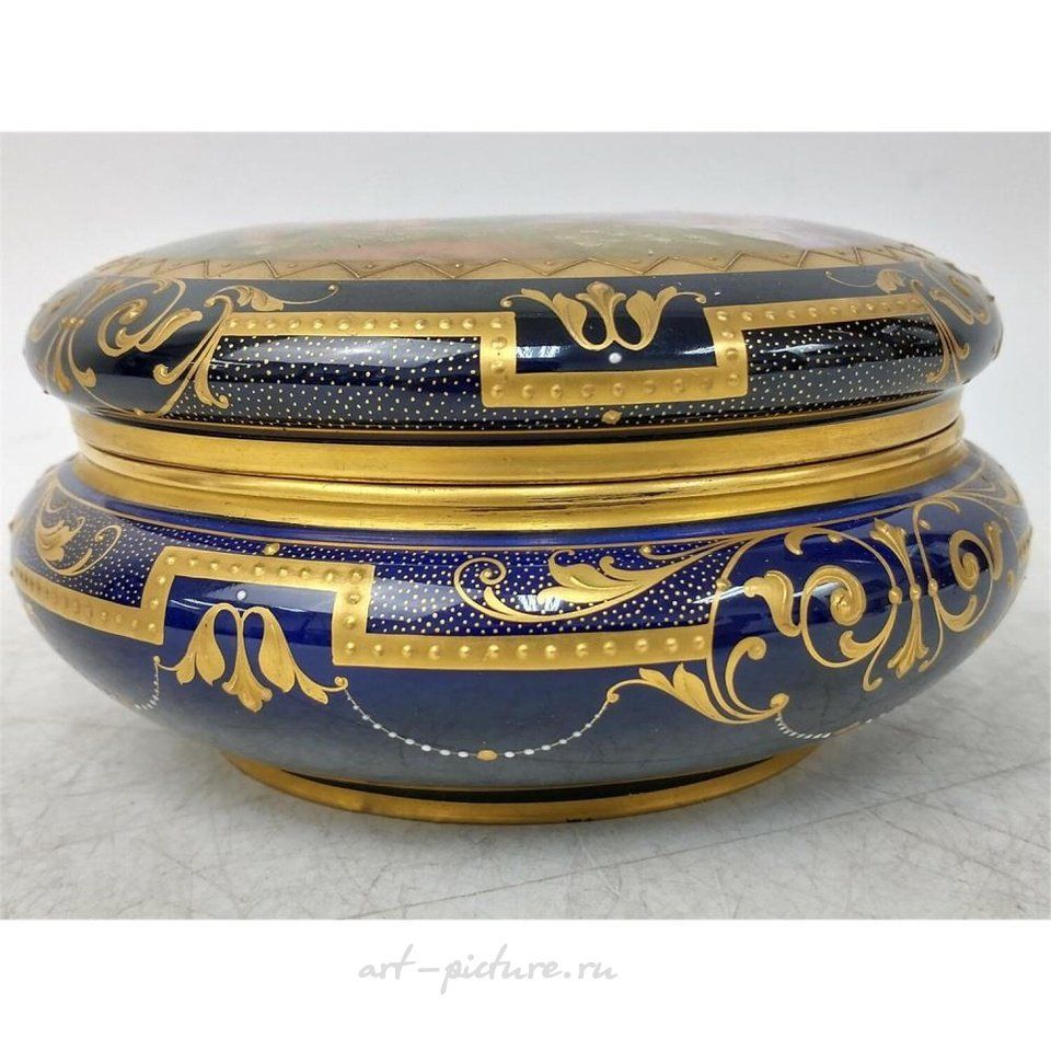 Royal Vienna Porcelain , Antique Royal Vienna Style Porcelain Cup & Saucer.