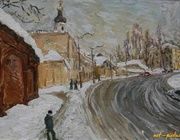В верх по Большой Советской. Из серии старый город Смоленск. Холст, масло. 42 х 68 см.