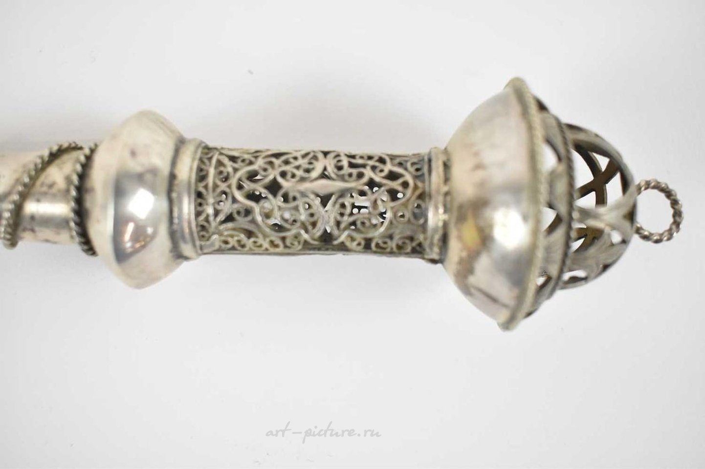 Russian silver , JUDAICA; a late 19th century Russian 84 zolotnik silver yad ...