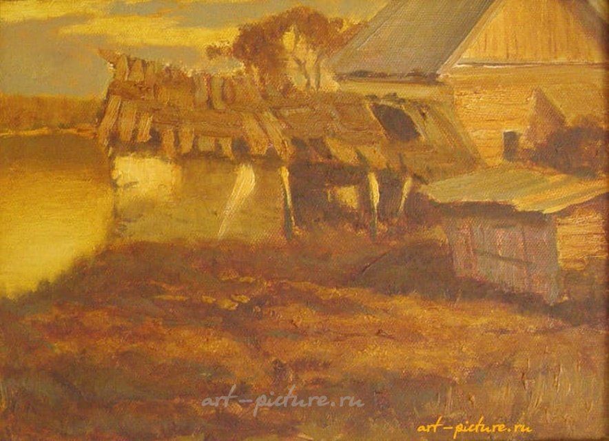 старый кирпичный завод на соловках холст, масло