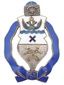 Russian Imperial Silver and Enamel Orenburg Cossack Badge