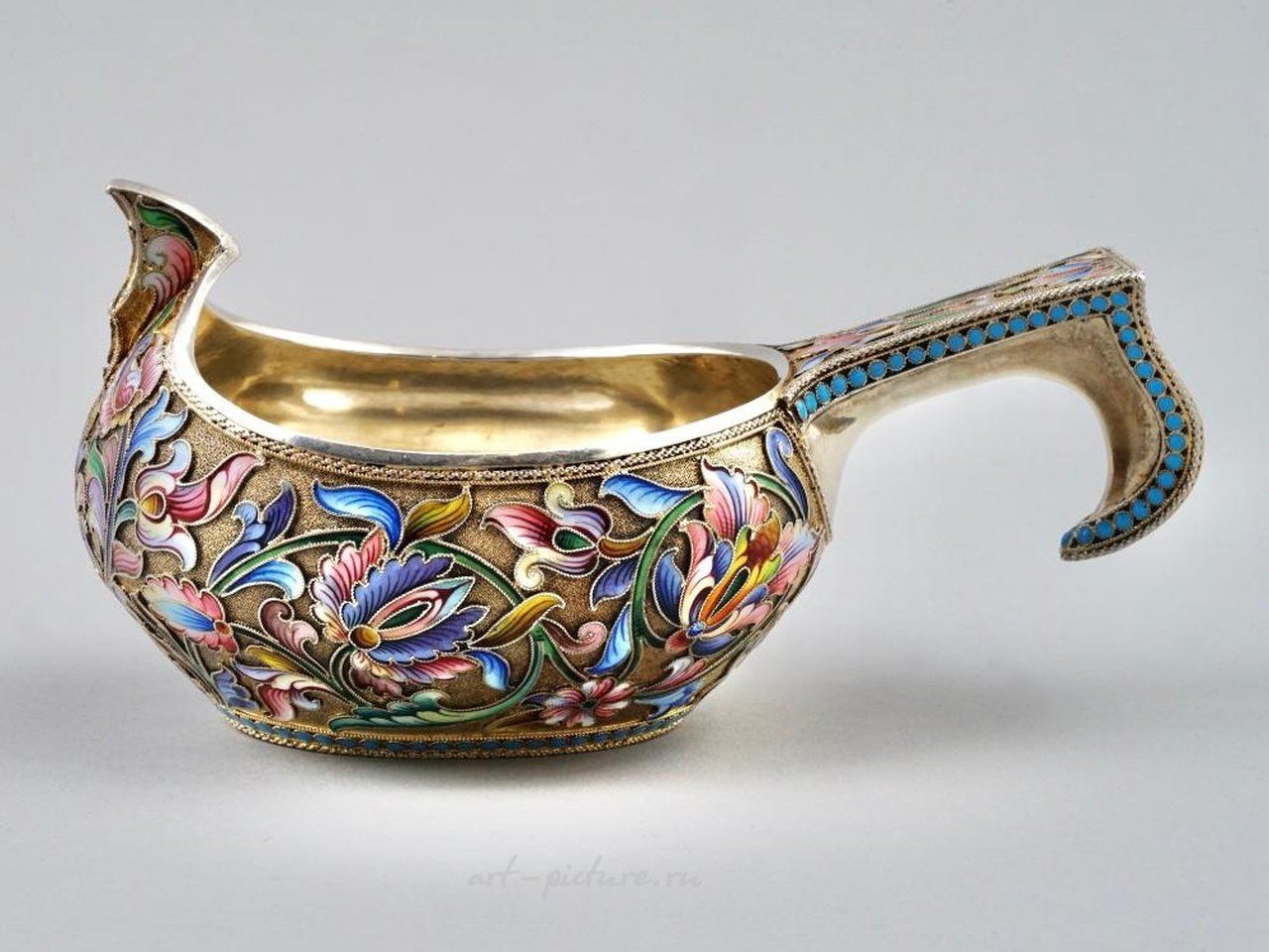 Russian silver , A RUSSIAN SILVER AND CLOISONNE ENAMEL BELT, CIRCA 1900S.