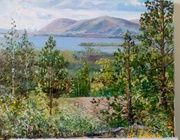 Волжский пейзаж "Царевщина" Холст,масло 