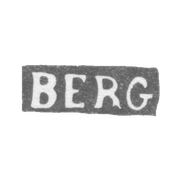 Клеймо мастера Берг Карл Иоганн - Ленинград - инициалы "BERG"