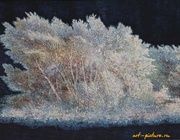 Синее поле Шелк-горячий батик 