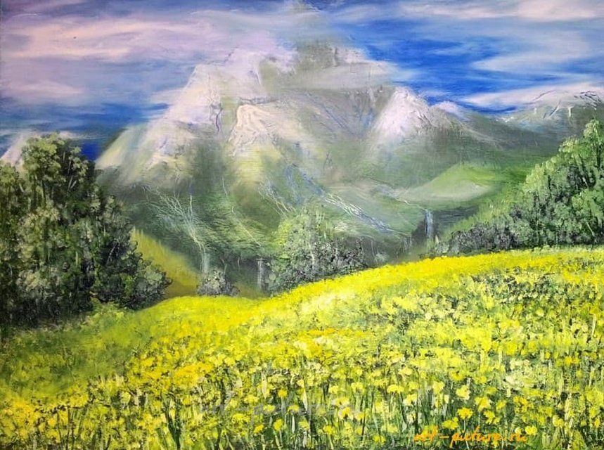 Лето Масло холст