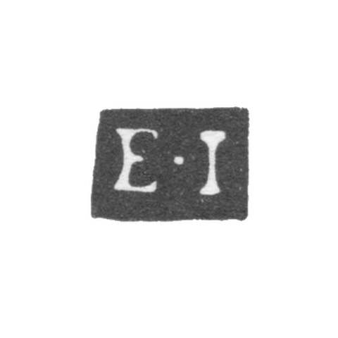 Клеймо пробирного мастера Москвы - Иванов Егор - инициалы "E-I" - 1752-1758 гг.