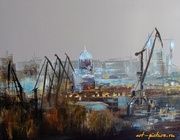 Самара.Вечер масло,холст