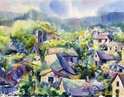 SANTIAGO DE CHILE AQUARELLE, PAPER 