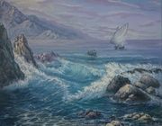 "Баркас" холст, масло 