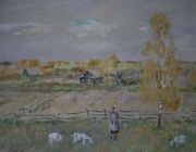 Теплая осень. Холст, масло. 70 х 85 см