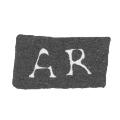 Клеймо пробирного мастера Москвы - Рыбаков Афанасий - инициалы "AR" - 1729-1748 гг.