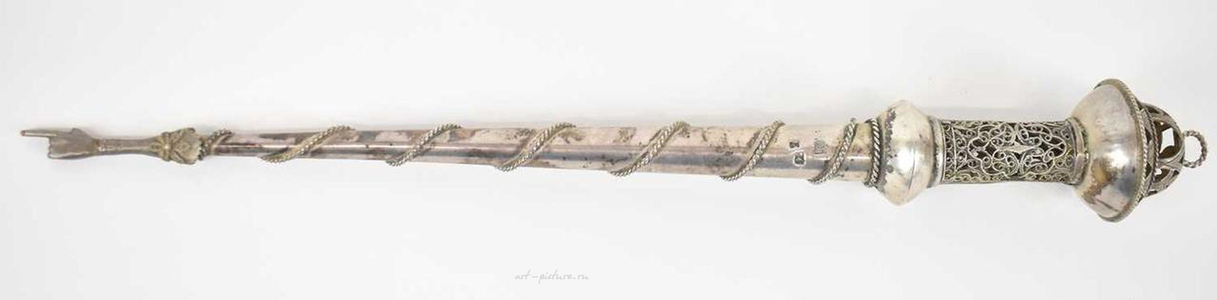 Russian silver , JUDAICA; a late 19th century Russian 84 zolotnik silver yad ...