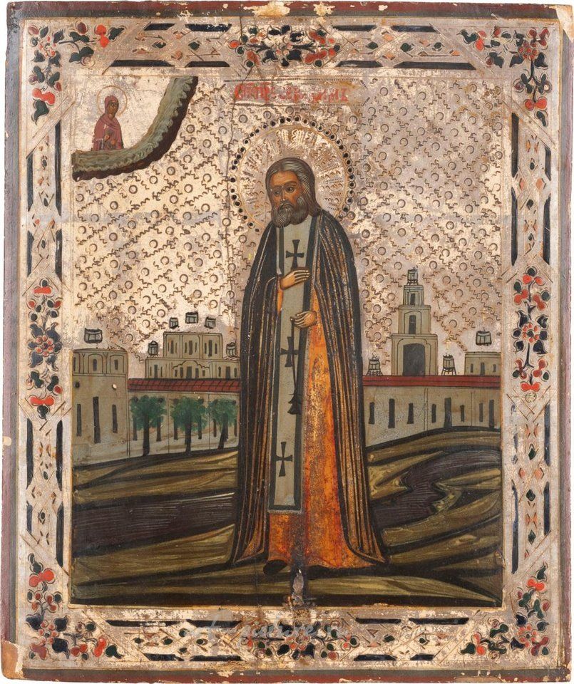 Русское серебро , Икона святого Серафима Саровского. Россия, после 1903 года.
