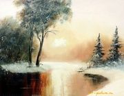 Зимний день масло, холст 