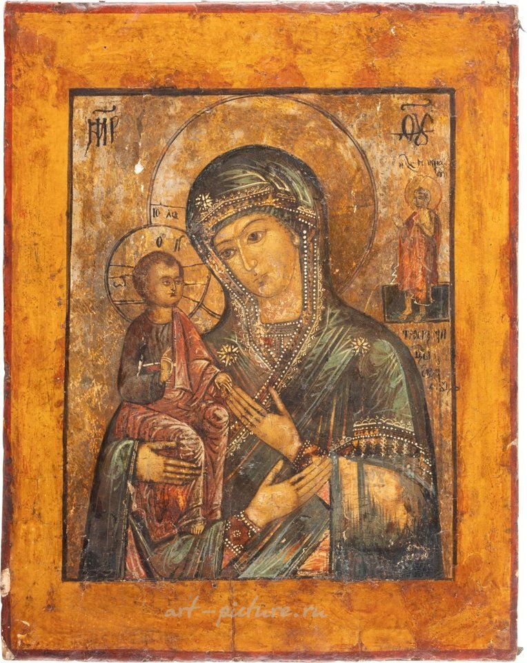 Русское серебро , Икона "Трехрукая Богоматерь" русская