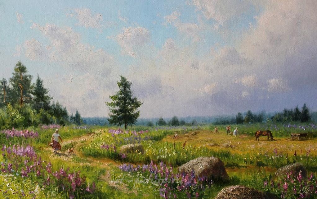 На покосных лугах..