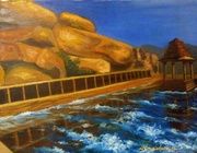 Вечер в Хампи Масло, холст 
