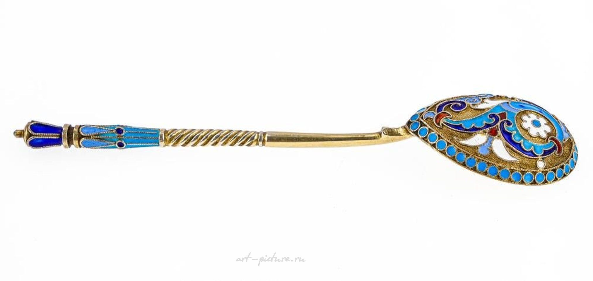 Русское серебро , Русская серебряная ложка с эмалью