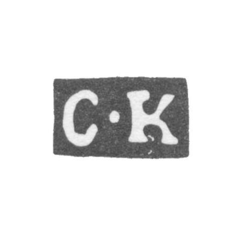 Клеймо мастера Калашников Степан Дмитриев - Москва - инициалы "С-К" - 1762-1795 гг.