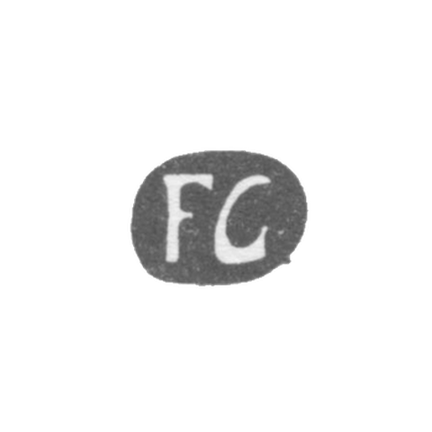 Клеймо мастера Граббе Иоганн Владимир Фридрих - Рига - инициалы "FG"